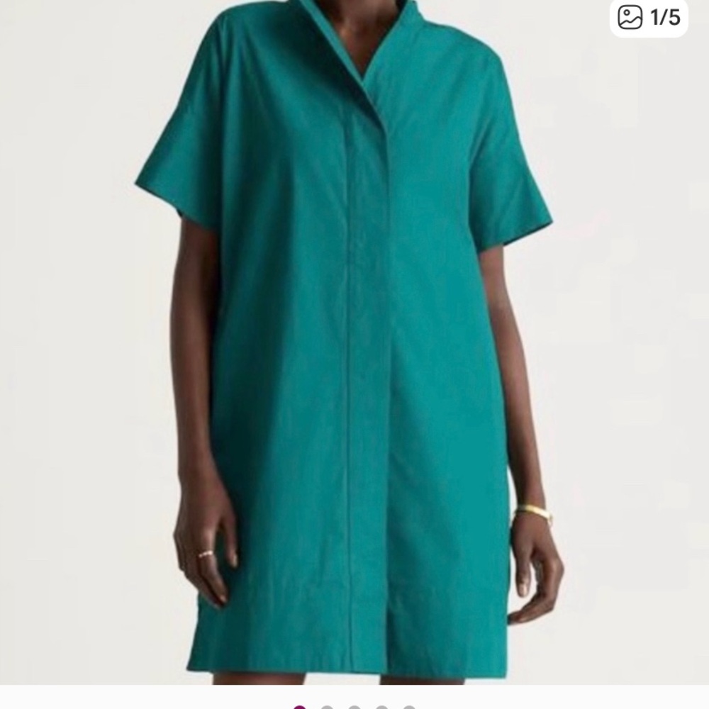 Quince Teal Shift Dress